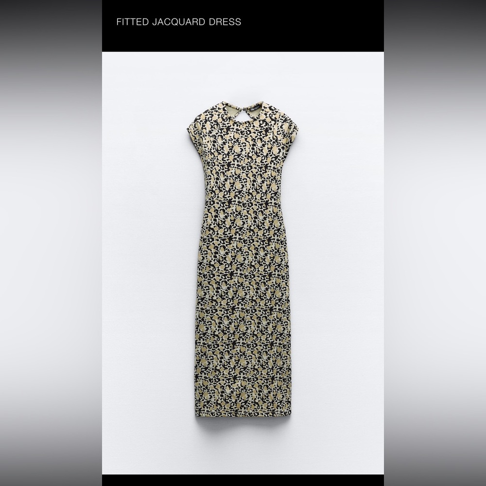 Zara fitted leopard dress - medium